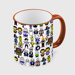 Кружка 3D UNDERTALE, цвет: 3D-оранжевый кант