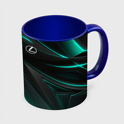 Кружка 3D Lexus, цвет: 3D-белый + синий