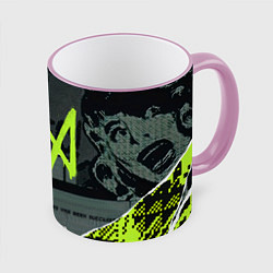 Кружка 3D WATCH DOGS: LEGION, цвет: 3D-розовый кант