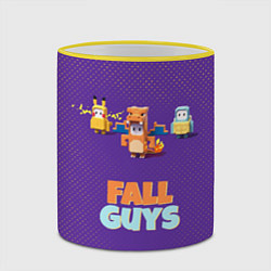 Кружка 3D Fall Guys, цвет: 3D-желтый кант — фото 2