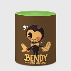 Кружка 3D Bendy And The Ink Machine, цвет: 3D-белый + светло-зеленый — фото 2