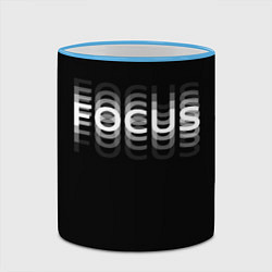 Кружка 3D FOCUS: WHITE, цвет: 3D-небесно-голубой кант — фото 2