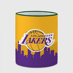 Кружка 3D LOS ANGELES LAKERS, цвет: 3D-зеленый кант — фото 2