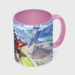 Кружка 3D Genshin Impact, цвет: 3D-белый + розовый