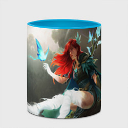 Кружка 3D Windranger Dota, цвет: 3D-белый + небесно-голубой — фото 2