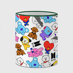 Кружка 3D BTS BT21, цвет: 3D-зеленый кант — фото 2