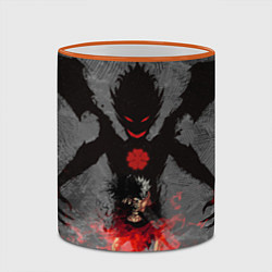 Кружка 3D Черный клевер, цвет: 3D-оранжевый кант — фото 2