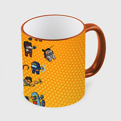 Кружка 3D Among Us, цвет: 3D-оранжевый кант