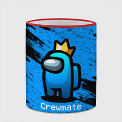 Кружка 3D AMONG US - Синий в Короне, цвет: 3D-красный кант — фото 2