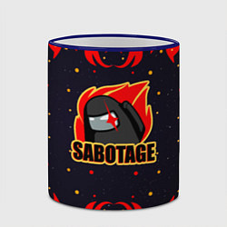 Кружка 3D Among Us Sabotage, цвет: 3D-синий кант — фото 2