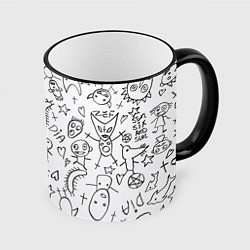 Кружка 3D DIE ANTWOORD, цвет: 3D-черный кант