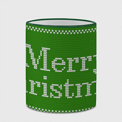 Кружка 3D Merry christmas, цвет: 3D-зеленый кант — фото 2