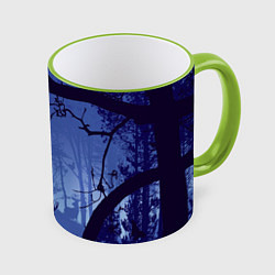 Кружка 3D ЛЕС, цвет: 3D-светло-зеленый кант