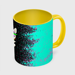 Кружка 3D Единорог, цвет: 3D-белый + желтый