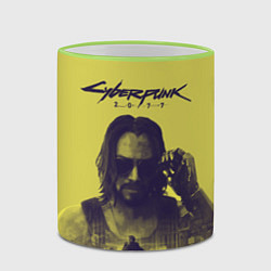 Кружка 3D Cyberpunk 2077, цвет: 3D-светло-зеленый кант — фото 2