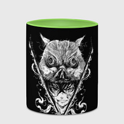 Кружка 3D Клинок рассекающий демонов Ино, цвет: 3D-белый + светло-зеленый — фото 2