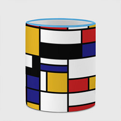 Кружка 3D Color blocking, цвет: 3D-небесно-голубой кант — фото 2