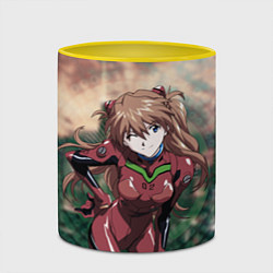 Кружка 3D Аска Евангелион, цвет: 3D-белый + желтый — фото 2