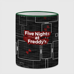 Кружка 3D Five Nights At Freddy, цвет: 3D-зеленый кант — фото 2