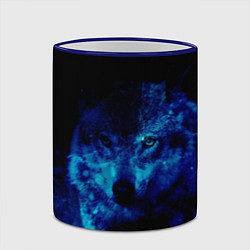 Кружка 3D Волк Вселенная, цвет: 3D-синий кант — фото 2