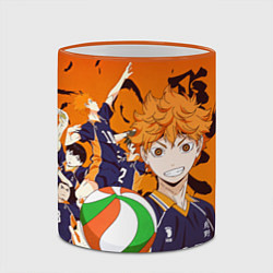 Кружка 3D ВОЛЕЙБОЛ!! HAIKYUU!!, цвет: 3D-оранжевый кант — фото 2