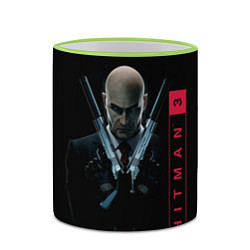 Кружка 3D Hitman3 Agent 47, цвет: 3D-светло-зеленый кант — фото 2