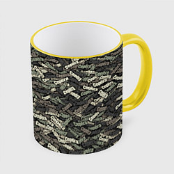 Кружка 3D Камуфляж - Серёга, цвет: 3D-желтый кант