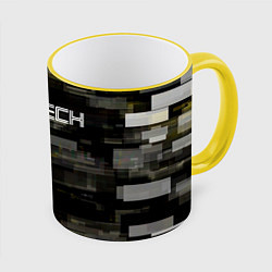 Кружка 3D MILITECH камуфляж Cyberpunk 2077, цвет: 3D-желтый кант