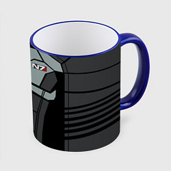 Кружка 3D КОСТЮМ N7 MASS EFFECT N7 М, цвет: 3D-синий кант