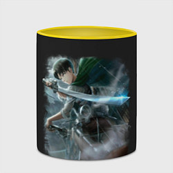 Кружка 3D Captain Levi, цвет: 3D-белый + желтый — фото 2