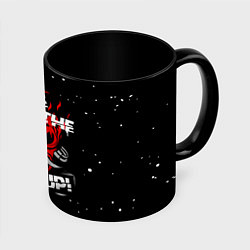 Кружка 3D WAKE THE F CK UP!, цвет: 3D-белый + черный