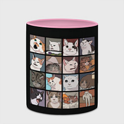 Кружка 3D Коты и кошки, цвет: 3D-белый + розовый — фото 2