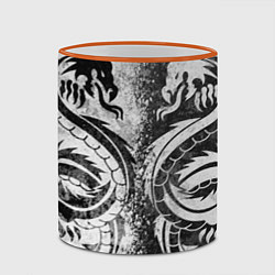 Кружка 3D ДРАКОНЫ DRAGONS, цвет: 3D-оранжевый кант — фото 2