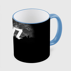 Кружка 3D DAYZ ДЕЙЗИ, цвет: 3D-небесно-голубой кант