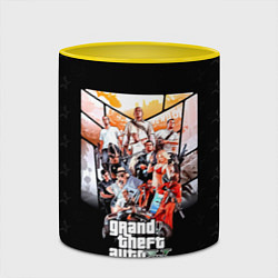Кружка 3D Grand Theft Auto five, цвет: 3D-белый + желтый — фото 2