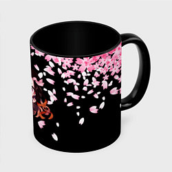 Кружка 3D NEZUKO НЕЗУКО, цвет: 3D-белый + черный