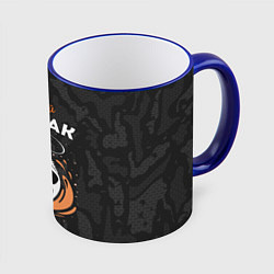 Кружка 3D Камуфляж для рыбака, цвет: 3D-синий кант
