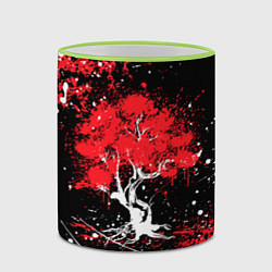Кружка 3D САКУРА SAKURA ВИШНЯ, цвет: 3D-светло-зеленый кант — фото 2