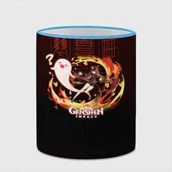 Кружка 3D Genshin Impact - Hu Tao, цвет: 3D-небесно-голубой кант — фото 2