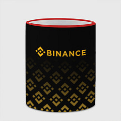 Кружка 3D BINANCE БИНАНС БИРЖА, цвет: 3D-красный кант — фото 2
