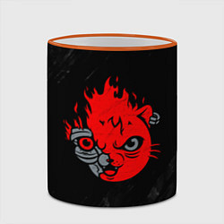 Кружка 3D CYBERPUNK 2077 КОТ КИАНУ РИВЗ, цвет: 3D-оранжевый кант — фото 2