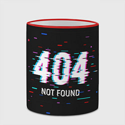 Кружка 3D Глитч 404, цвет: 3D-красный кант — фото 2