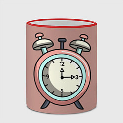 Кружка 3D Clock, цвет: 3D-красный кант — фото 2
