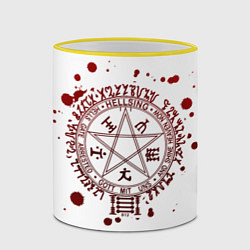 Кружка 3D Хеллсинг, Печать Алукарда, цвет: 3D-желтый кант — фото 2