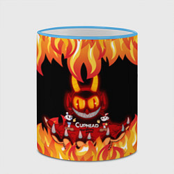 Кружка 3D CUPHEAD DEVIL, цвет: 3D-небесно-голубой кант — фото 2