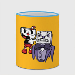 Кружка 3D CUPHEAD, цвет: 3D-небесно-голубой кант — фото 2