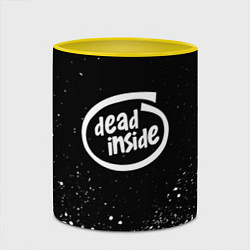 Кружка 3D DEAD INSIDE, цвет: 3D-белый + желтый — фото 2