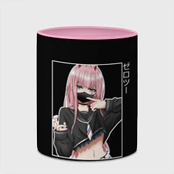 Кружка 3D Zero Two, цвет: 3D-белый + розовый — фото 2