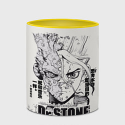 Кружка 3D Dr Stone Senkuu, цвет: 3D-белый + желтый — фото 2