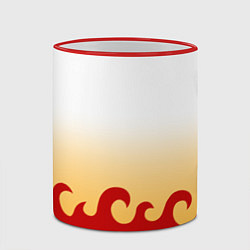 Кружка 3D ШИНДЖУРО РЕНГОКУ KNY, цвет: 3D-красный кант — фото 2